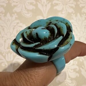 Turquoise Rose Accent ring